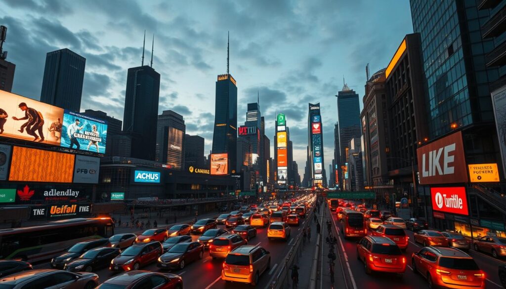 A bustling city skyline at dusk, with towering skyscrapers and neon-lit billboards illuminating the streets below. In the foreground, a tangle of traffic weaves through the congestion, with cars, buses, and bicycles jockeying for position. The scene is captured with a wide-angle lens, emphasizing the scale and complexity of the urban landscape. The lighting is dramatic, with deep shadows and warm, golden hues casting an energetic, almost futuristic atmosphere. This image serves to illustrate the advanced traffic generation strategies that modern marketers can leverage to drive CPA success in the year 2025. A bustling city skyline at dusk, with towering skyscrapers and neon-lit billboards illuminating the streets below. In the foreground, a tangle of traffic weaves through the congestion, with cars, buses, and bicycles jockeying for position. The scene is captured with a wide-angle lens, emphasizing the scale and complexity of the urban landscape. The lighting is dramatic, with deep shadows and warm, golden hues casting an energetic, almost futuristic atmosphere. This image serves to illustrate the advanced traffic generation strategies that modern marketers can leverage to drive CPA success in the year 2025.